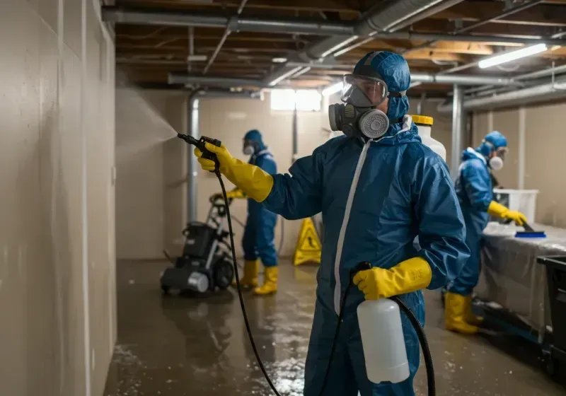 Basement Sanitization and Antimicrobial Treatment process in Hendersonville, NC